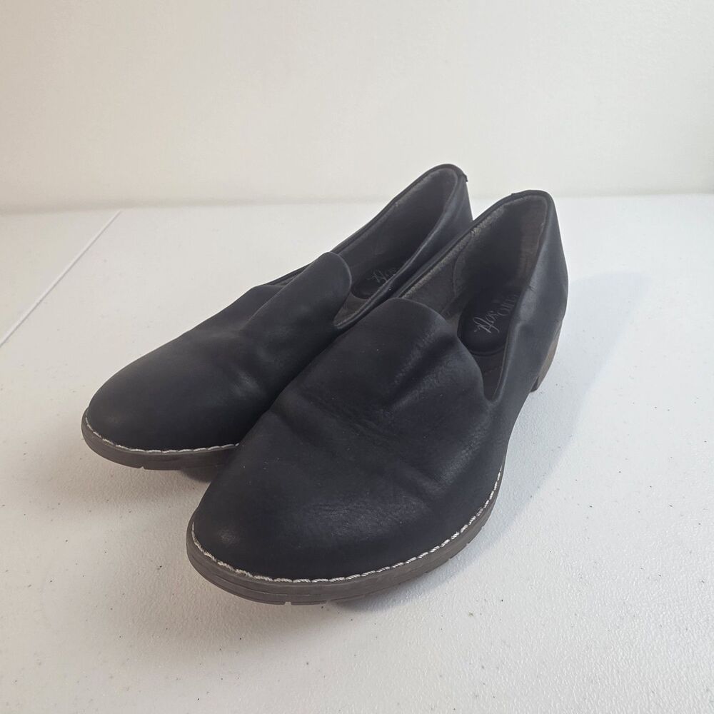 Euro Soft by Sofft Shoes 6.5 Wayfield Slip On Loafers Black Faux Leather Womens